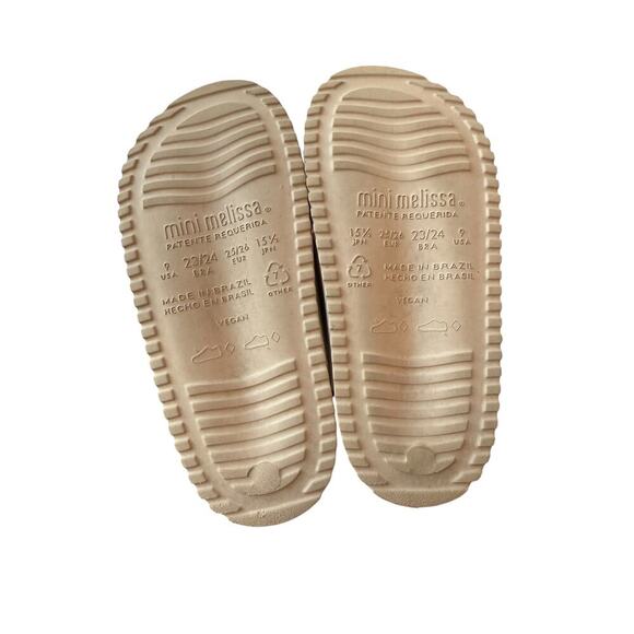 Mini Melissa Girl's White Brown Cozy Sandals Size 9 - Picture 8 of 9